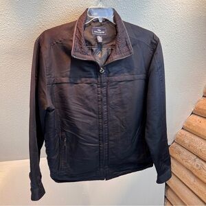 DOCKERS Black All-Weather soft shell Jacket. Quilted Inside. Size Large